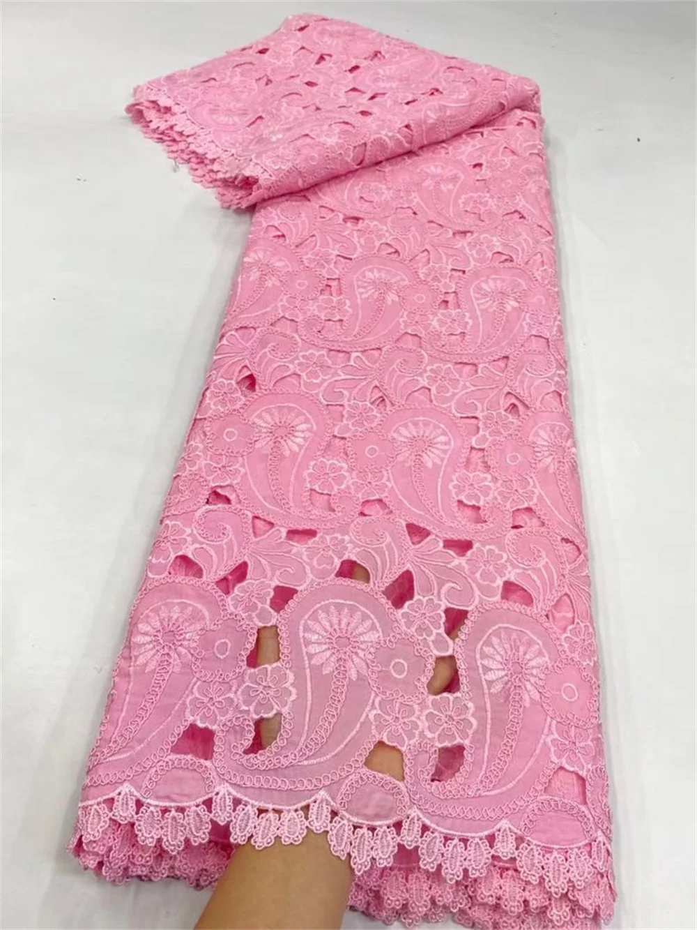 

High-Quality 2025 Nigerian for Wedding Dress Embroidery Tulle Lace Fabric Sequins Party Guipure Chiffon Sewing 5Yard JL520