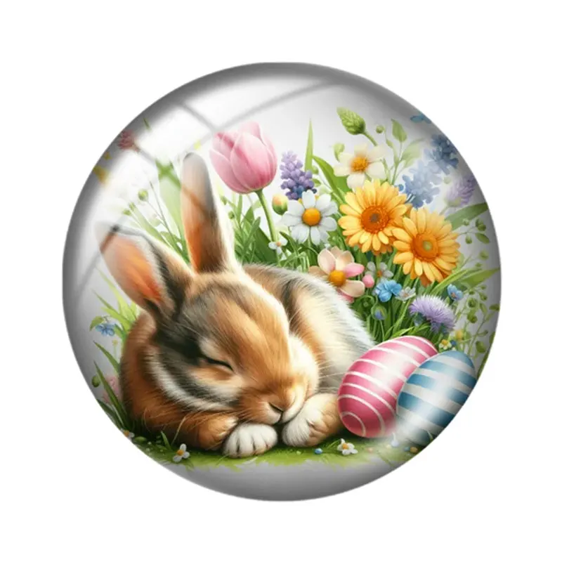 Watercolor Bunny  12/18/20/25mm glass cabochon  bracelet pendant rings for jewelry demo earrings back Making findings