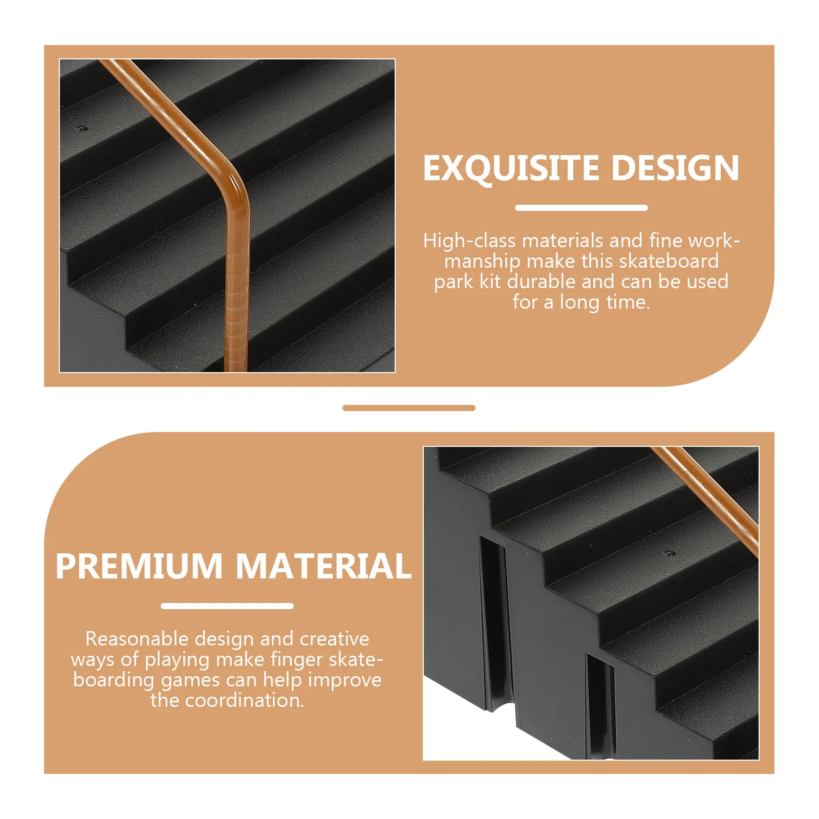 لوح تزلج صغير للأصابع مصنوع من مواد عالية الجودة ومتينة، لوح تزلج للأطفال لتدريب مهارات التزلج على التحديات