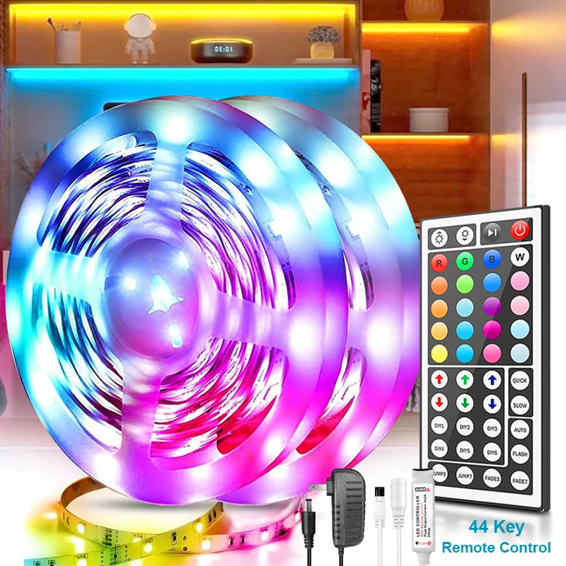 Led Lights for Room RGB 5050 Led Strip with Remote Control Color Changing RGB Tape Lights for Home Party Decoration TV Backlight