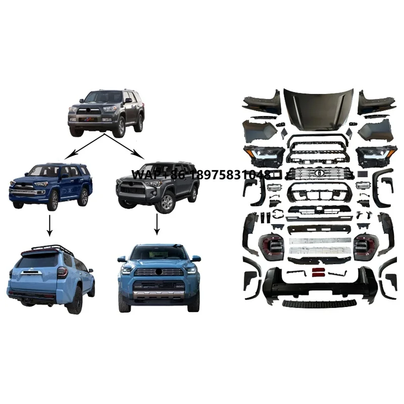 New Arrival 2026 Platinum Style Off-road Conversion Kit for 4Runner 2014-2020 5th Gen Upgrade 6th Gen Steel Hood Body Kit