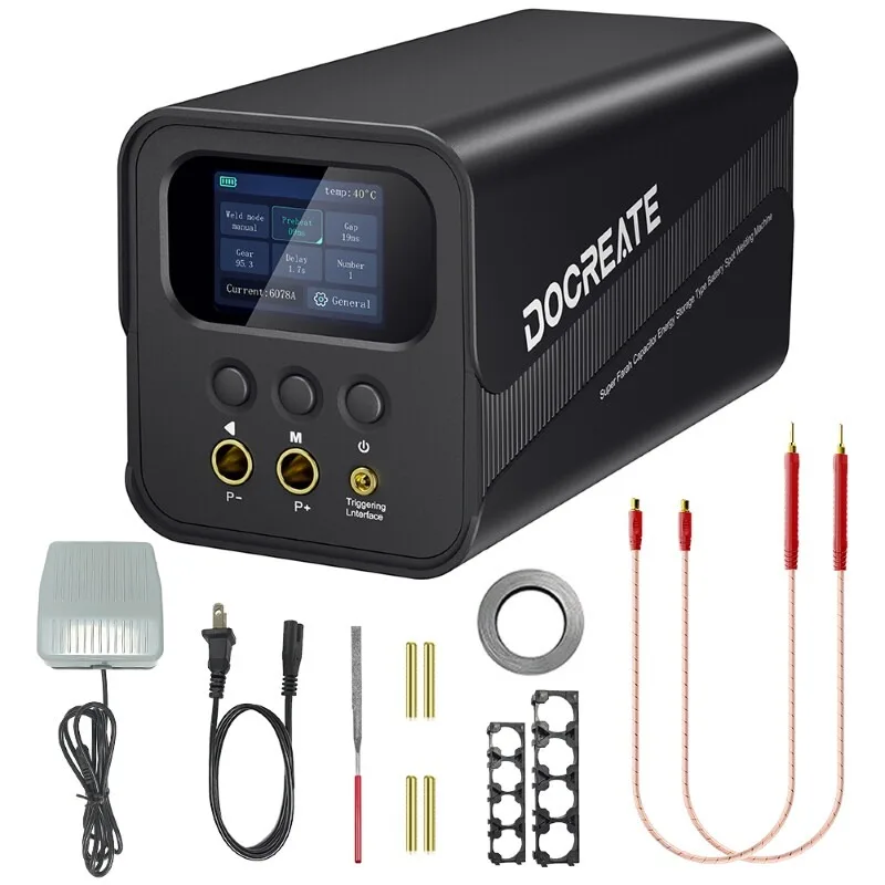 SK-10P Portable Spot Welder for 18650 Lithium Battery Spot Welding Machine with 2.0-inch Color Screen Display