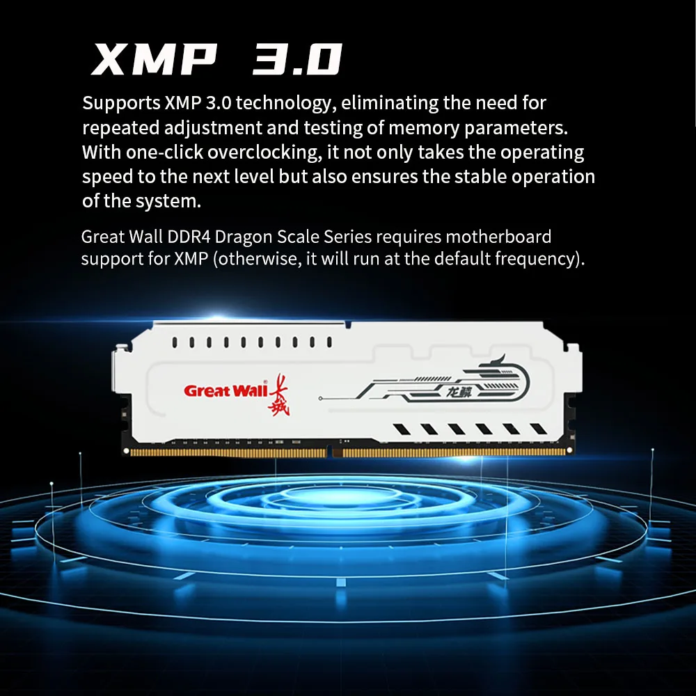 جريت وول 16 جيجابايت DDR5 RAM 6000 ميجا هرتز ذاكرة ألعاب سطح المكتب مع مبدد حرارة متوافق مع سطح المكتب Intel XMP 3.0