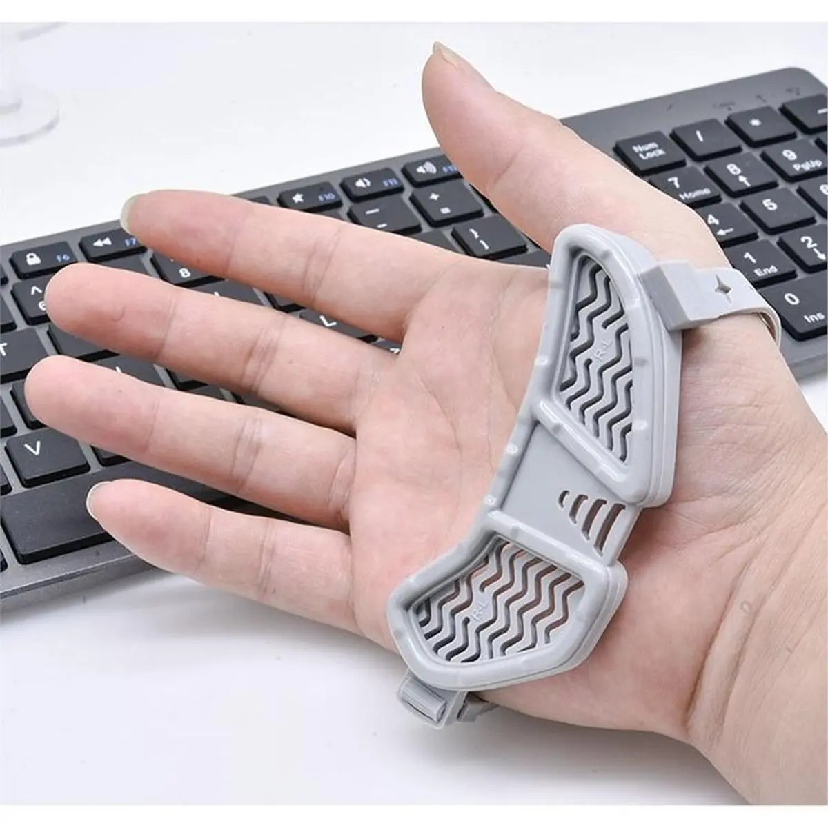 Wearable Wrist Rest Strap Ergonomic Hand Brace Customizable Fit Sliding Palm Rest for Workers, Gaming Enthusiasts Black
