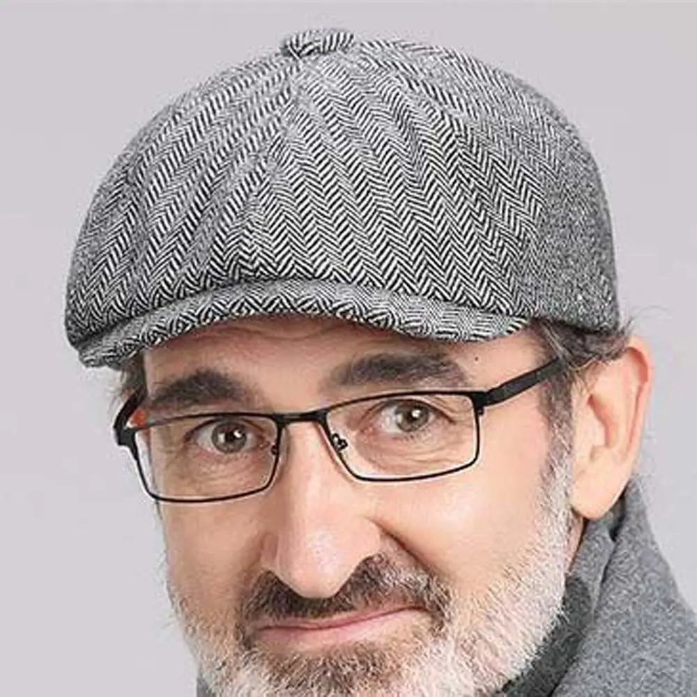 

Fashion Retro Windproof British Painters Hats Hiking Outdoor Men Berets Octagonal Hats Newsboy Berets Men Winter Hats