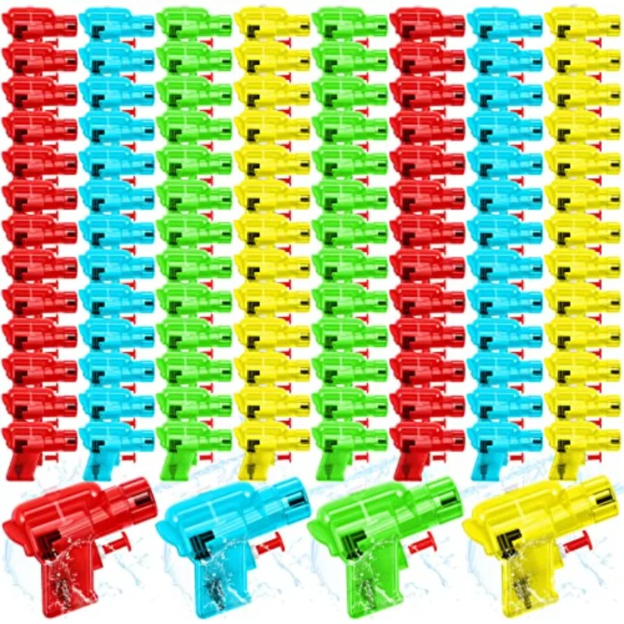 200 Pack Mini Water Gun Bulk Mini Colorful Squirt Toy Small Plastic Water Pistol Pool Beach Guns Toys for Hot Summer Dog Cat Tr