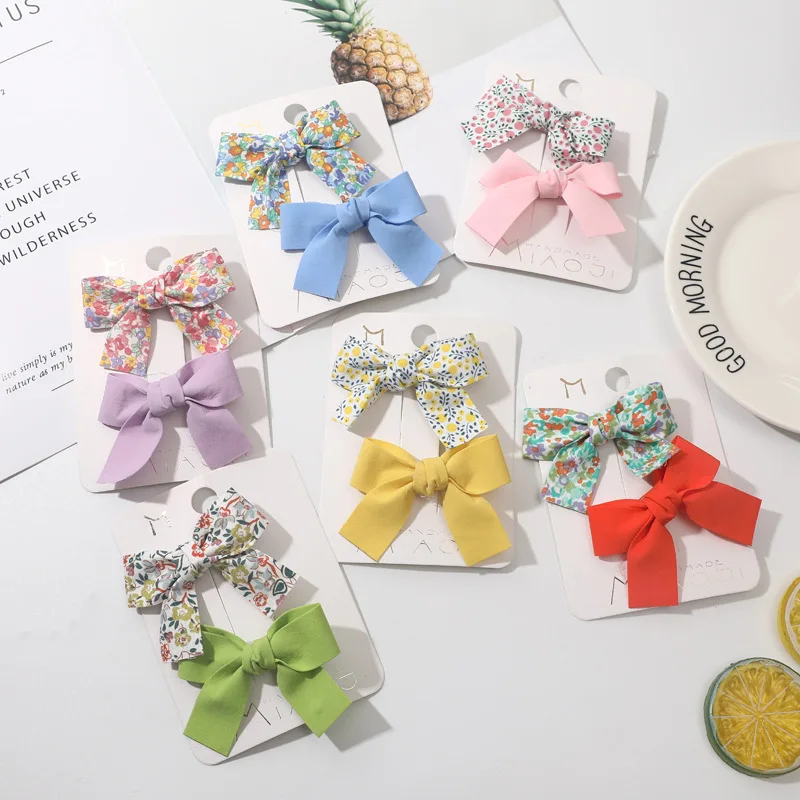 

Small Floral Hair Barrettes Bows Ribbon Hair Clips Tonges Hairpins Bow for Girls Kids Children Hair Accessories