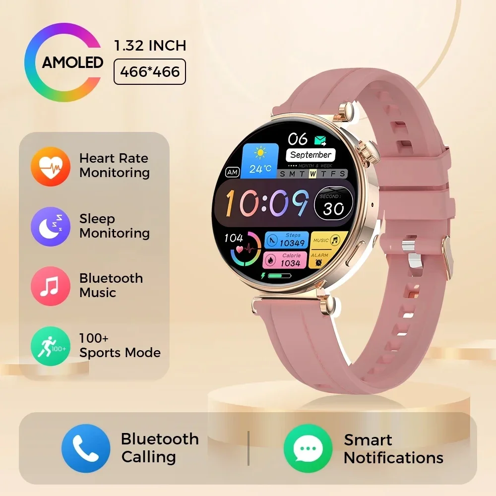 2024 NFC Smart Watch For Women Bluetooth Call Smartwatch Music Playback Support Recording IP68 Waterproof Watches Sport Fitness