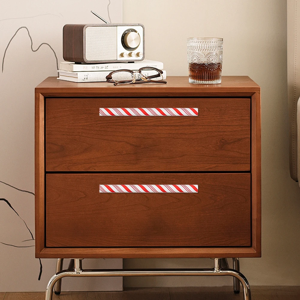 2-20 قطعة عيد الميلاد النعناع مقبض يغطي خزانة الزخرفية مضمد يسحب الإبداعية مقبض الباب يغطي لعيد الميلاد الديكور