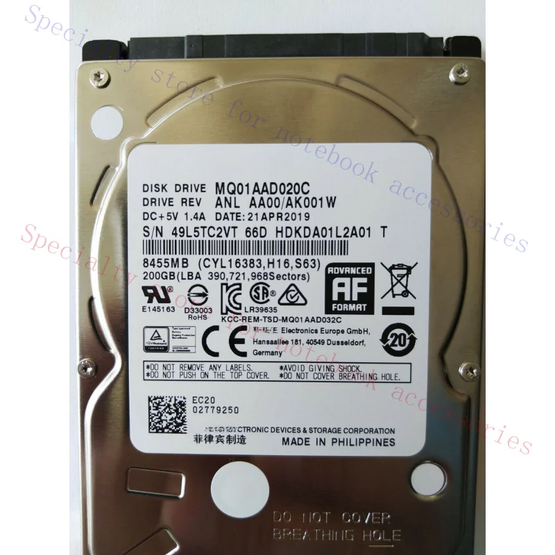 A+ FOR Toshiba 200GB 4200RPM 2.5" MQ01AAD020C Autonavigation / Industriecomputer HDD