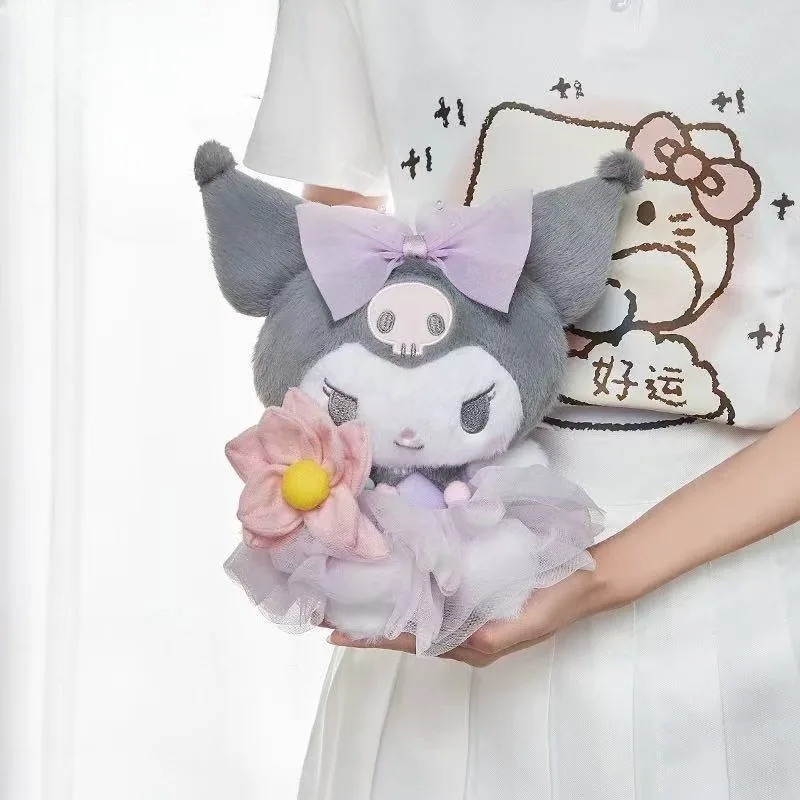 

20cm Kawaii Kuromi Sanrio Children Lovely Cartoon Plush Toys Sofa Decoration Student Rooms Throw Pillow Birthday Gift for Kids