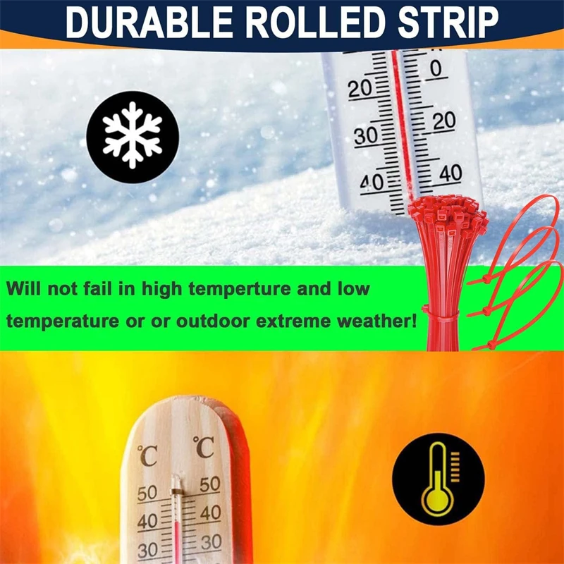 Self-Locking Nylon Wire Cable Zip Ties Multi-Purpose Cord Cable Ties Strap Fastening Loop Reusable Wire Wrap for Home Office