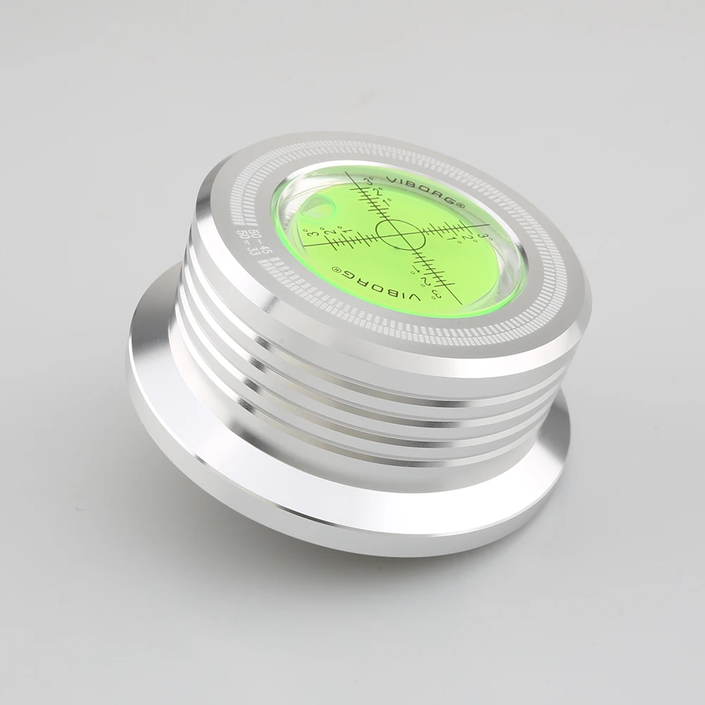 Viborg-disco estabilizador e gravador de prata lp528s, 50hz, 280g, braçadeira de vinil, giratória, peso de gravação