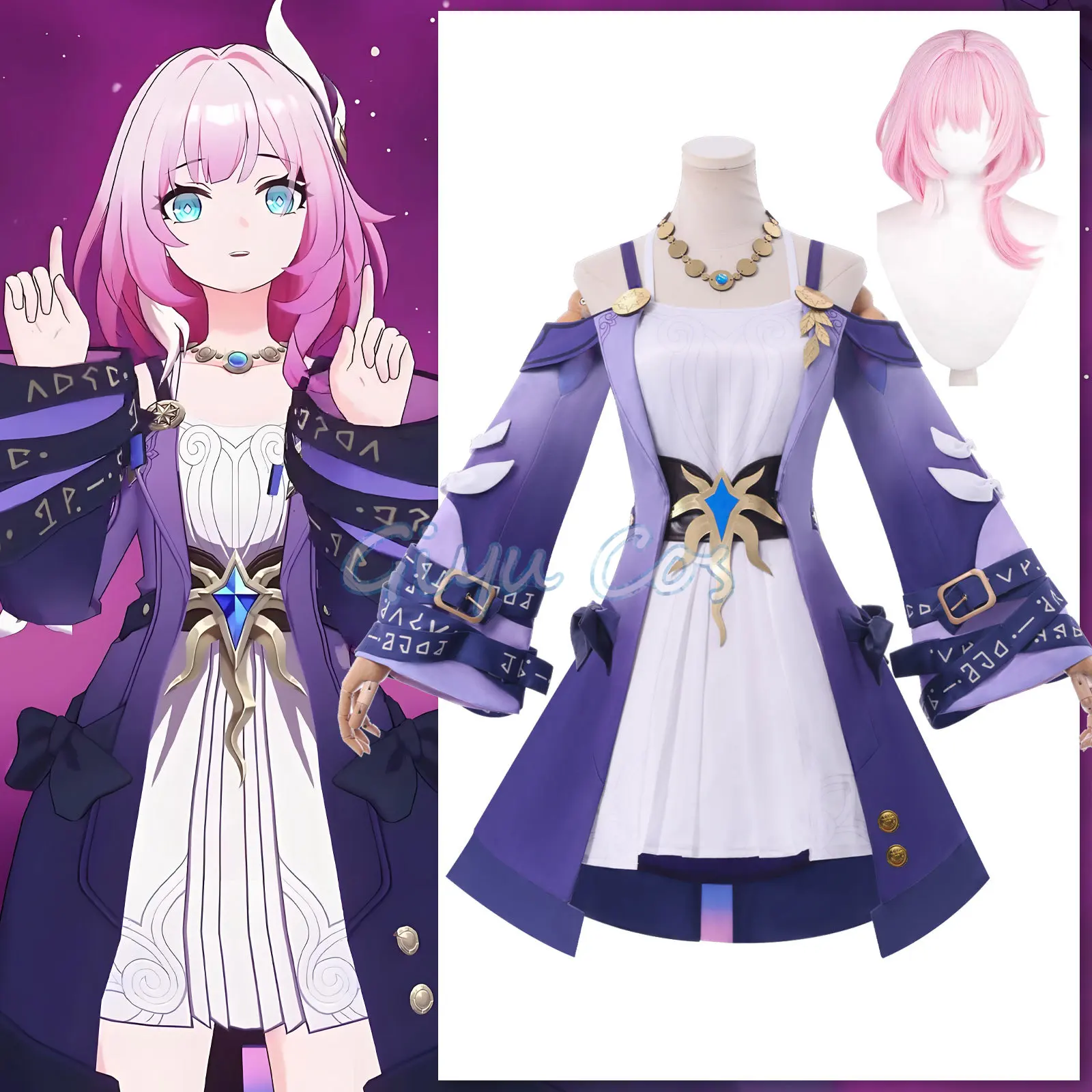 

Honkai Star Rail Cyrene Cosplay Costume Carnival Anime Halloween Party Costumes Masquerade Women Uniform