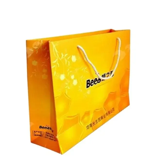 High Quality Paper Bags Bright color and lovely printing Custom Luxury Gold Foil Logo Hot Stamping Jewelry Paper Bag