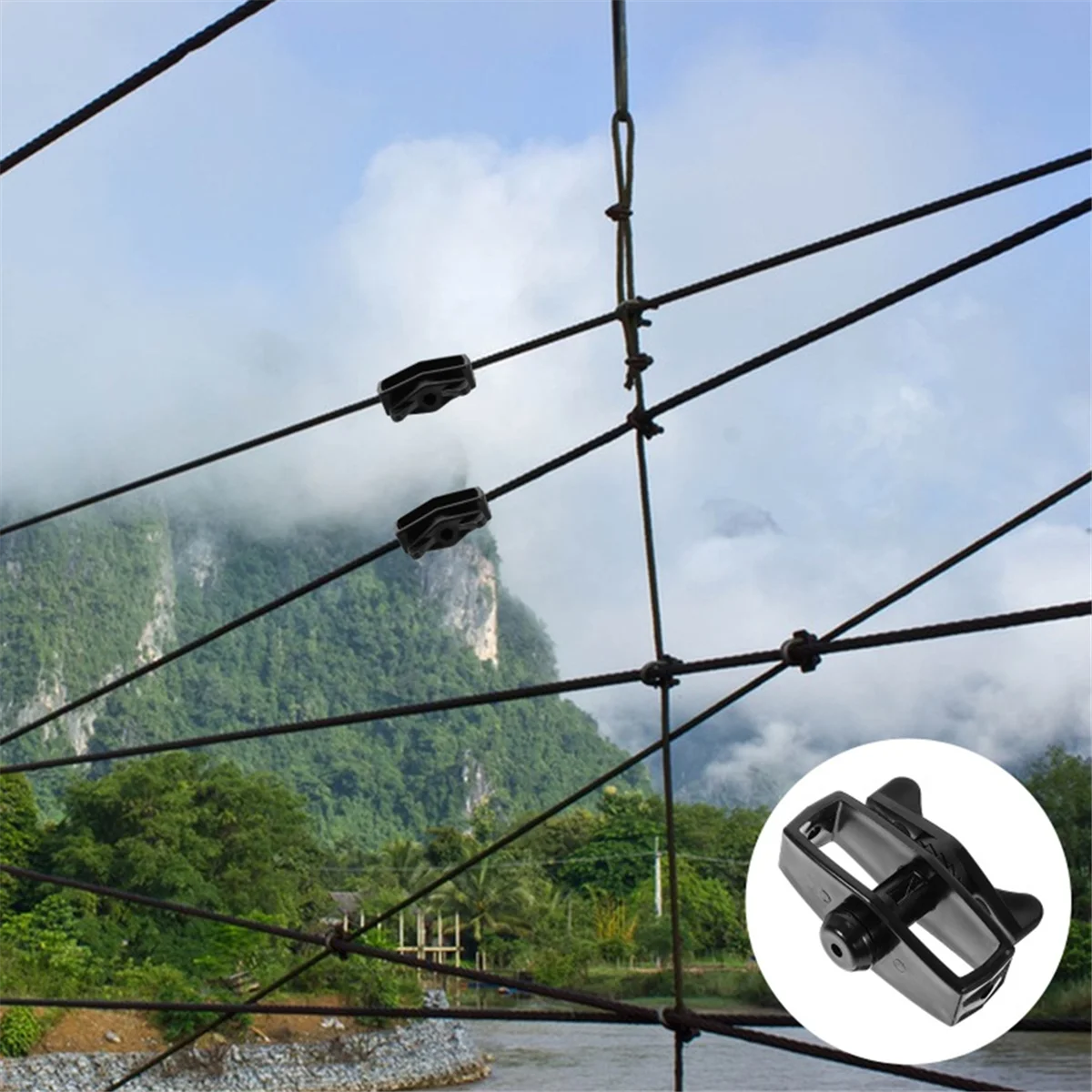 a83z-20個入り-電気柵用テンショナー、ワイヤーテンショナー、携帯用テープテンショナー、農場用アクセサリー