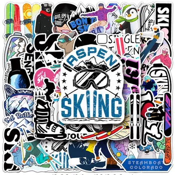 10/30/50 Stuks Winter Skiën Sneeuw Berg Graffiti Stickers Voor Bagage Laptop Skateboard Snowboard Cool Ski Decal sticker Packs