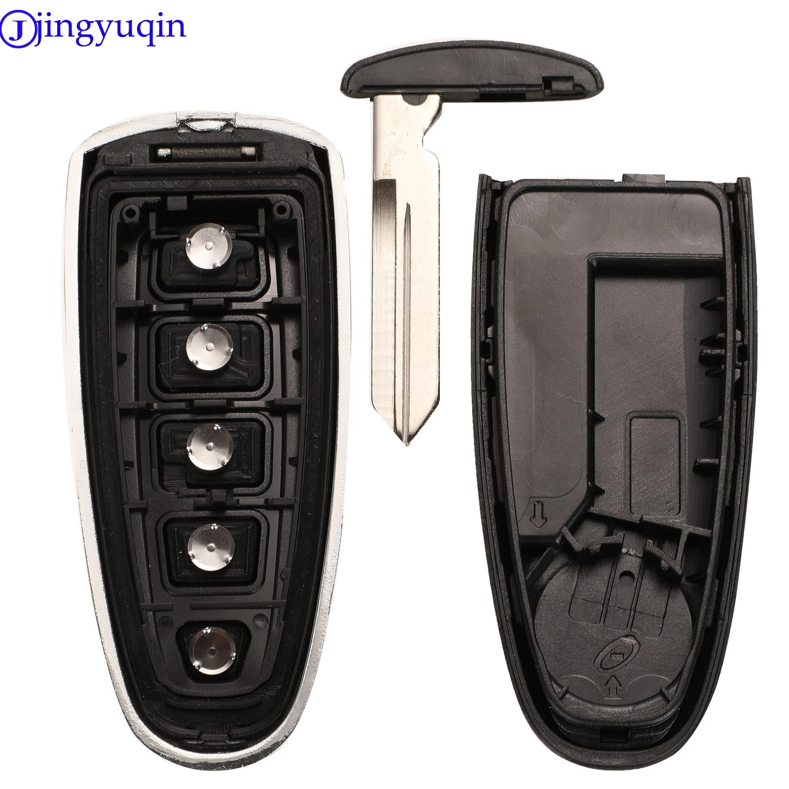 Jingyuqin 5 botones remoto llave de coche cubierta Fob para Ford Explorer borde escapar Flex Taurus, 2011, 2012, 2013, 2014 2015 coche inteligente