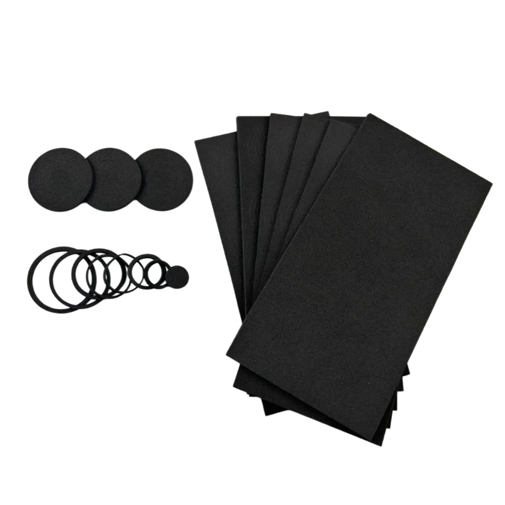 56Pcs Black EVA Foam Gaskets Adjustable 16/20/25/27/30/35/40/46mm Protective Pads for Coin Case Collection Supply (Only Gaskets)