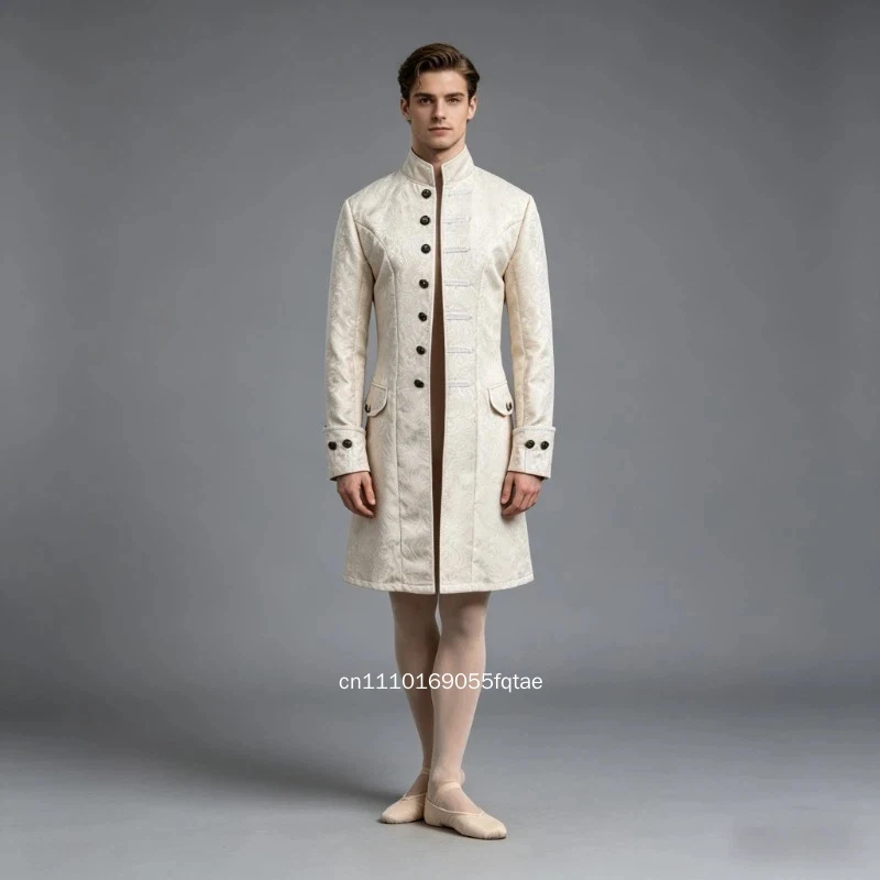 Men Kids Steampunk Trench Coat Vintage Prince Overcoat Medieval Renaissance Jacket Victorian Edwardian Gothic Halloween Cosplay