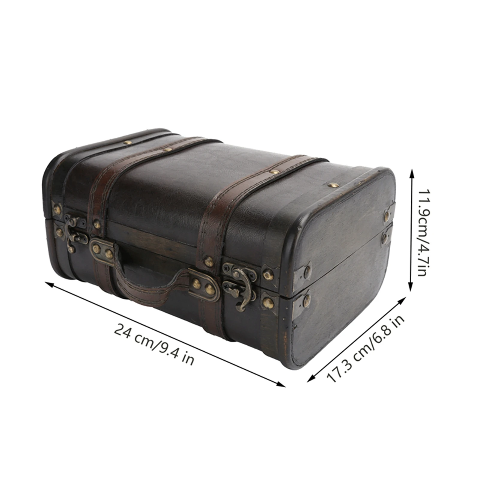 ZK40 Retro Suitcase Wooden Storage Box Studio Decoration Window Display Photography Props Suitcase