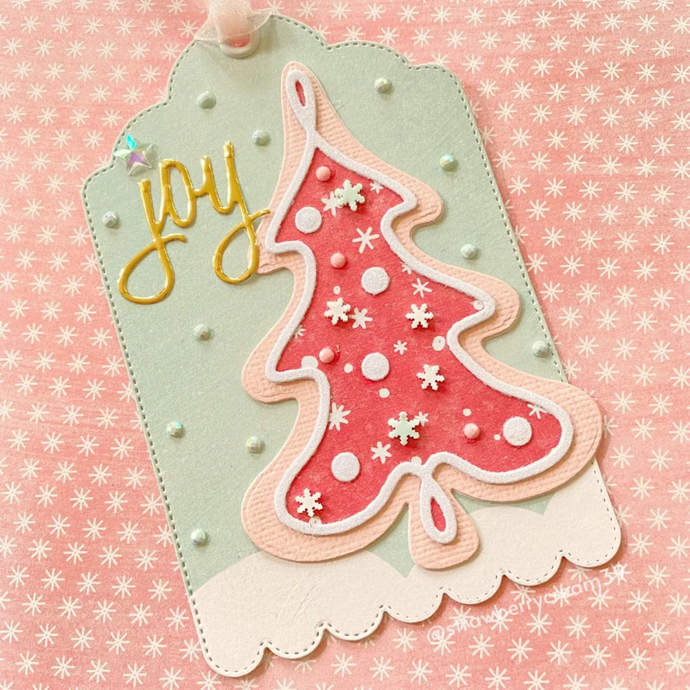 KSCRAFT Christmas Tree Cookie Shaker Metal Cutting Dies Stencils for DIY Scrapbooking Decorative Embossing DIY Paper Cards