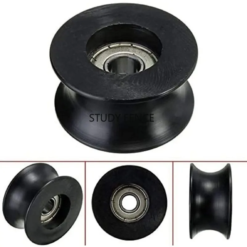 4pcs U type groove pulley nylon Guide Pulley Rolling Bearing U Groove Roller Wheel 8x40x20mm for Driving Equipment Doors Windows
