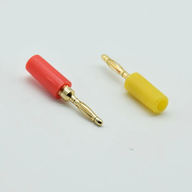 5pcs  Gold plated 2mm Banana Plug Jack For Speaker Amplifier Test Probes Connector Best Promotion