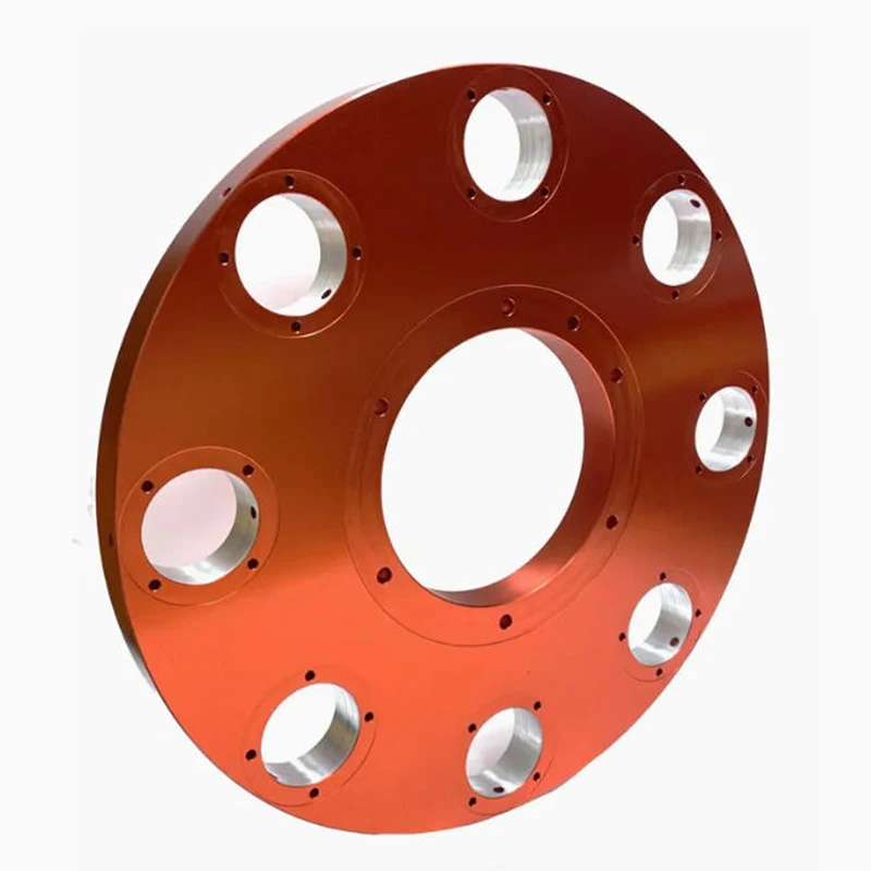 

Aluminum Alloy Piece Cnc Machine Machining Turning Part Service Red Aluminum Alloy Porous Flange
