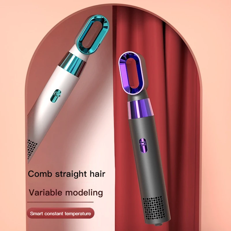 3 In 1 Electric Ionic Hair Dryer Hot Heating Hair Comb Wet Dry Hair Brush Curler Styling Tool Household 800w