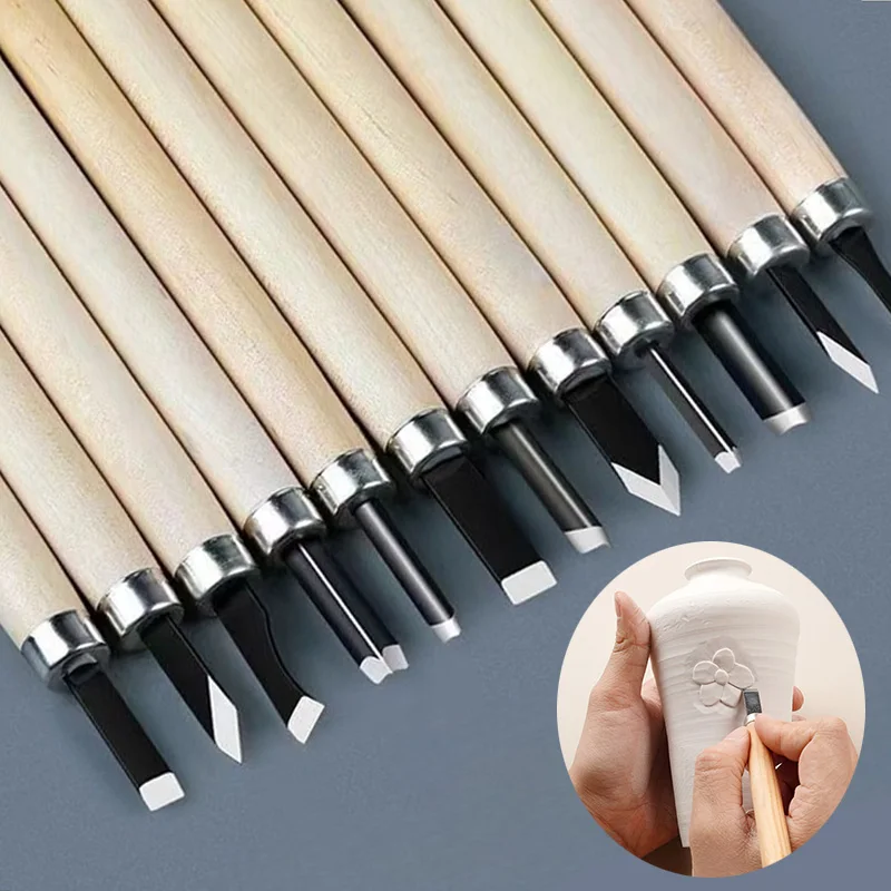  6/8/12 قطعة مجموعة أزاميل نحت الخشب للقطع الأساسي والأعمال الخشبية المفصلة أدوات يدوية ذاتية الصنع سكّين متعدّد الاستخدامات طقم سكاكين TMZ #1