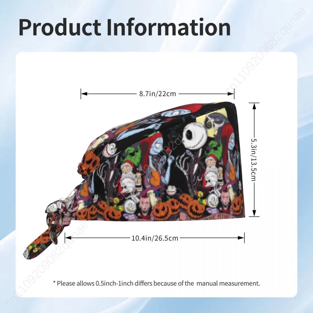 Benutzerdefinierte The Nightmare Before Christmas Arbeitskappe Chirurgische Hüte Jack und Sally Operationssaalkappe Operator Hüte Laborarbeitshut