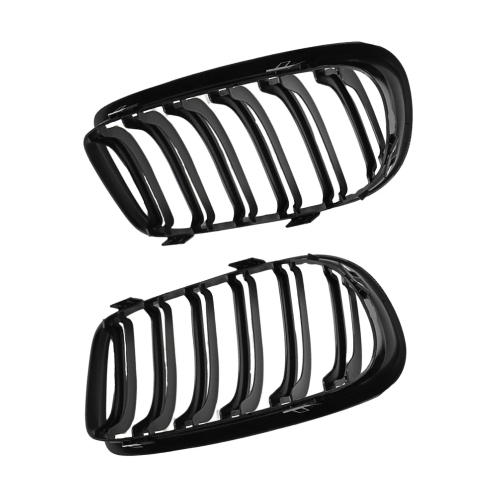 Car Front Bumper Kidney Grille Racing Grills Hood Mesh Grilles Gloss Black Dual Slats For BMW 3 Series E90 E91 2009 2010 2011