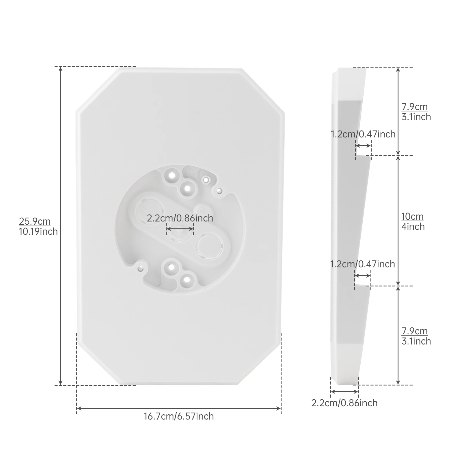 Light Mounting Block Lamp Mount Plate Kit for 4-Inch and 1/2-Inch Lap Double with Built-in Electrical Box, Light Mount Plate
