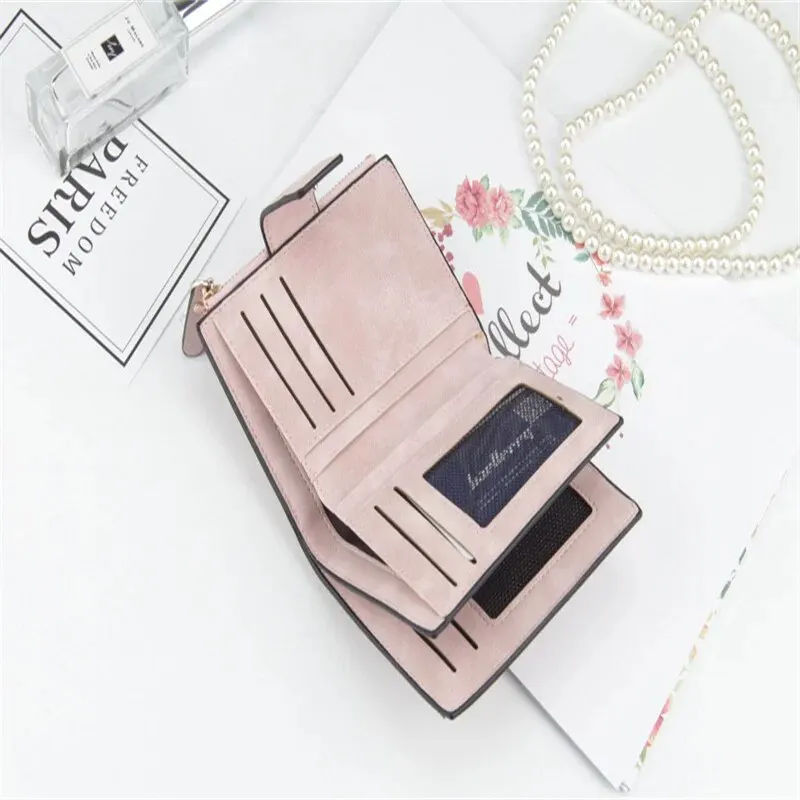 Fashion Solid Color Short Women Wallets New Small Zipper PU Leather Quality Female Card Holder Slim Simple Purse