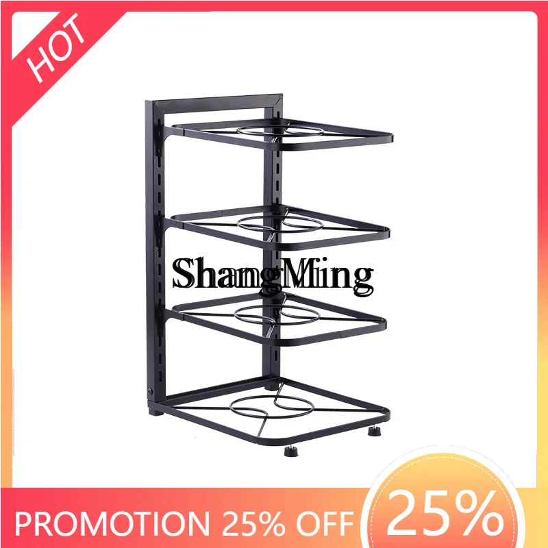 

ZYY household kitchen vegetable preparation rack under sink pot rack floor storage adjustable multi-layer storage