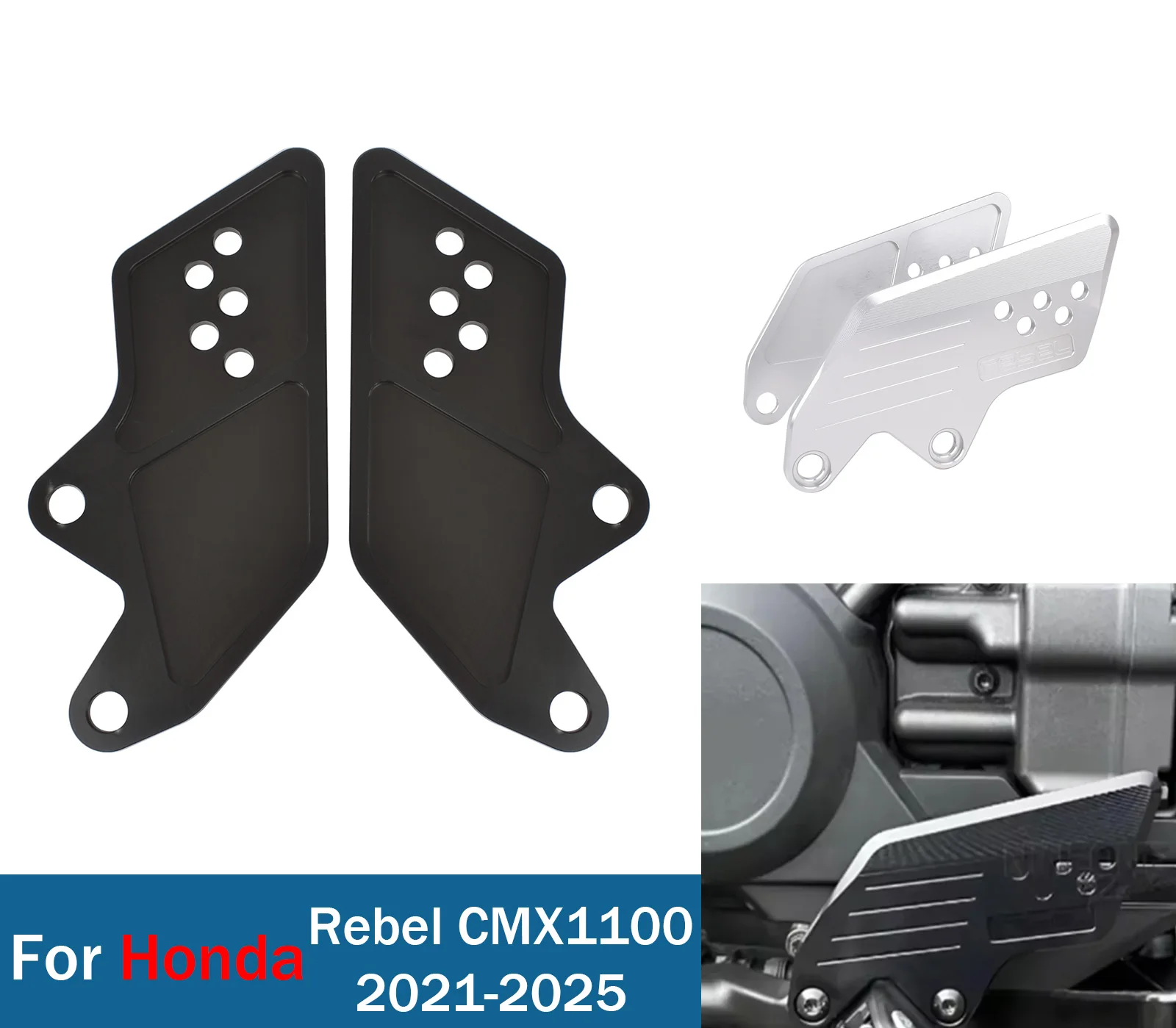 

CM1100 CMX1100 Защитный чехол для передней подножки, набор подножек, удерживающая пластина, защитная пластина для Honda CMX 1100 2021-2025