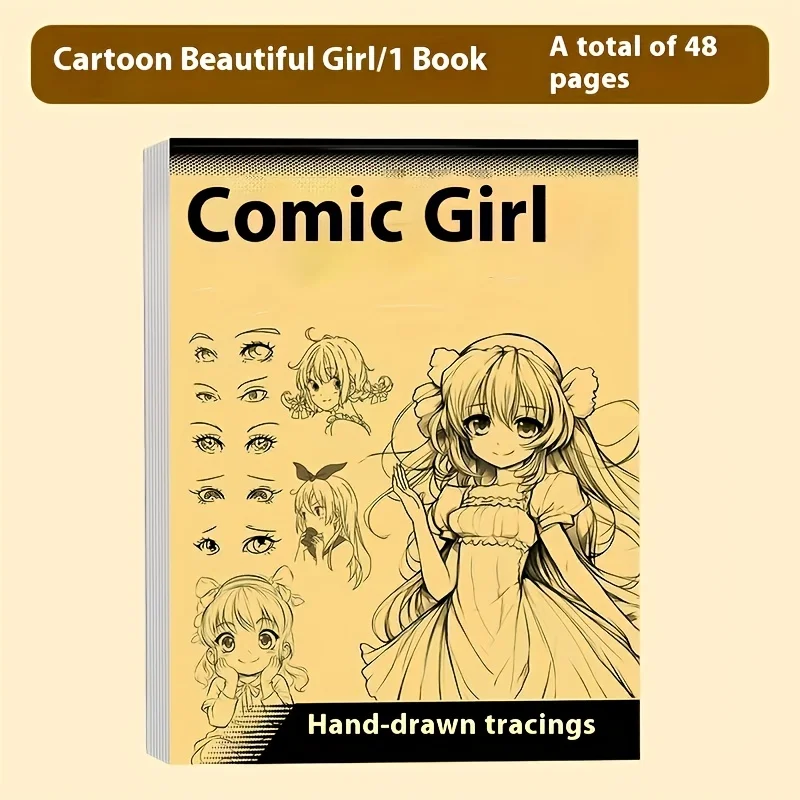 Anime Character Line Art Drawing Book for Beginners – 48 Pages of Simple Hand-Drawn Outlines for Tracing & Practice