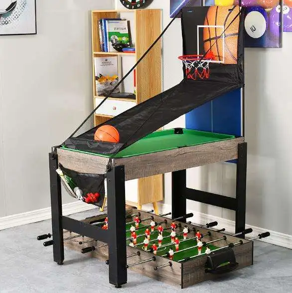 Indoor 5-in-1 Multifunctional Ball Table Game Table Billiards/Football Table/Ping Pong Ball/Ice Hockey/Basketball