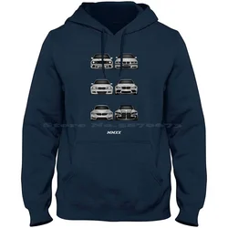 Generations Silver 100% Cotton Hoodie Drift E30 E36 E46 E90 E91 E92 E93 F80 G80 Driving Burnout M2 M3 M4 M5 M8 540i 335i