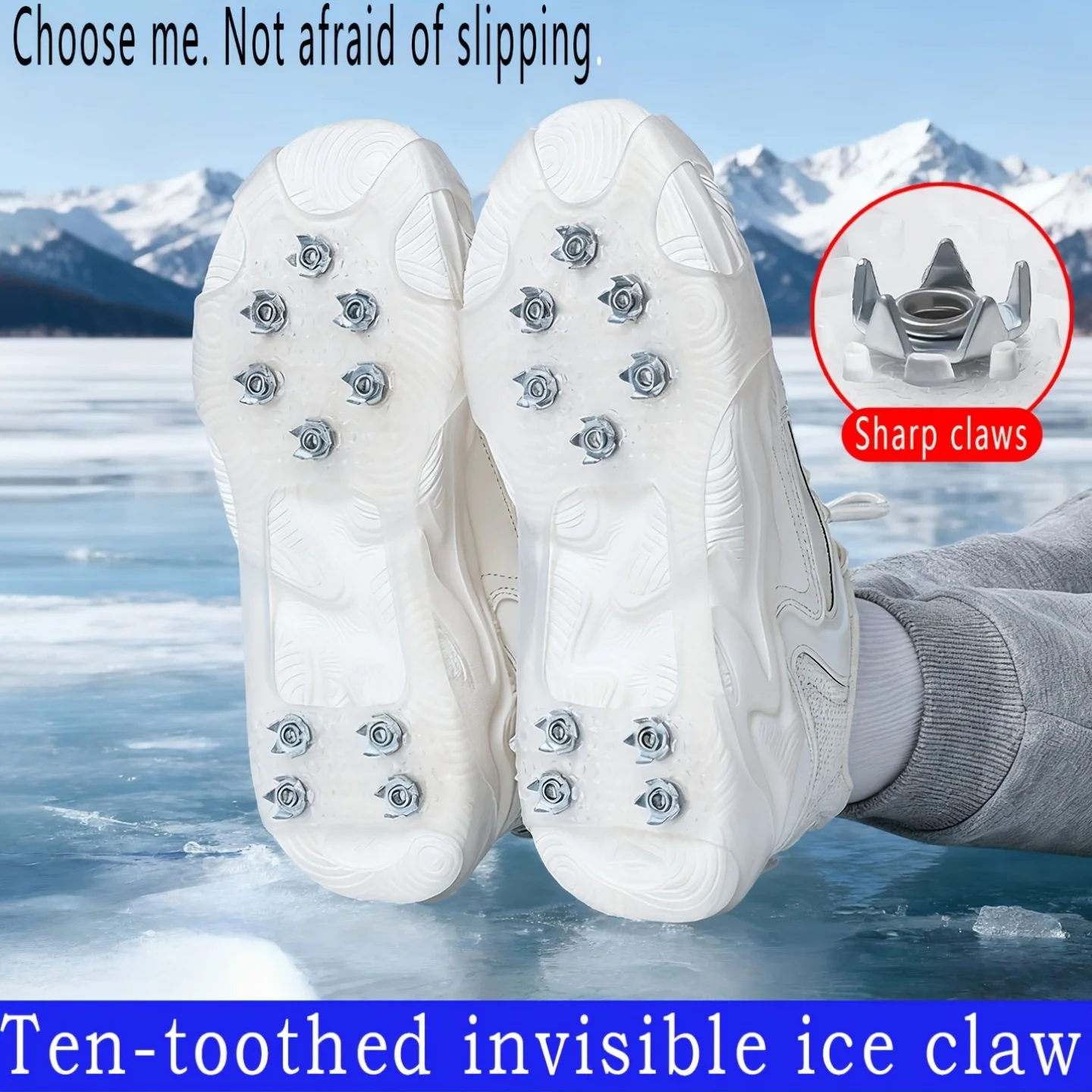 1 Pair Outdoor Anti-Slip Shoe Covers, Suitable for Icy And Snowy Surfaces - Heavy-Duty Anti-Slip Soles Provide Winter Traction