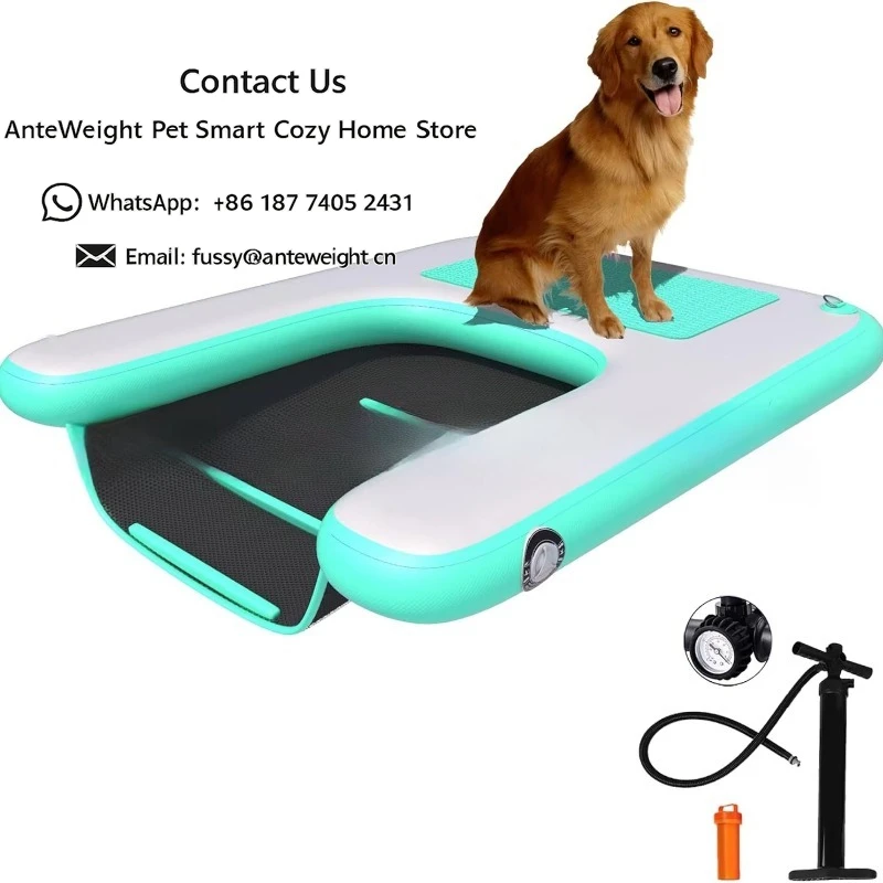 

Double PVC Dog Float Climbing Ladder New Pet Training Supplies Inflatable Puppy Board Ramps Hot Sale Pet Water Toys