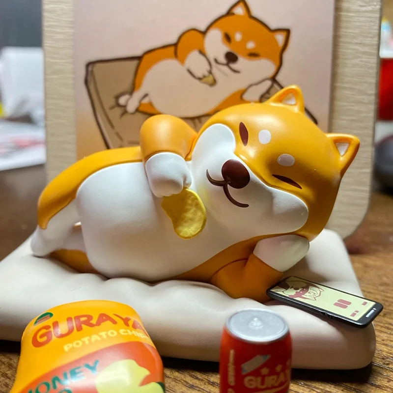 Shiba Inu Seri Buku Harian Kehidupan Kotak Buta Model Koleksi Kotak Misteri Dekorasi Boneka Figur Anime Lucu Mainan Hadiah Ulang Tahun