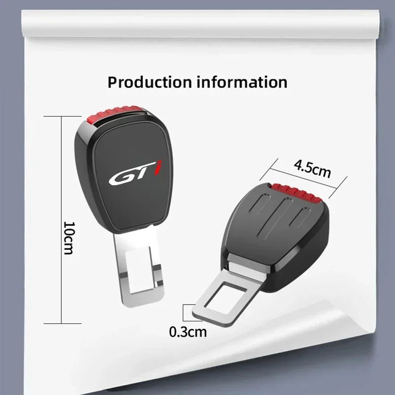 Car Seat Belt Buckle Plug Auto Safety Strap Extension Accessories interior For Peugeot gt gti gtline gt line 508 5008 308 2008 - view 6