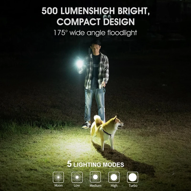 WUBEN G2 Mini Keychain Light 500Lumens Type-C Rechargeable Built-in Battery EDC Flashlight With Magnetic Protable LED Flashlight