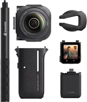 كاميرا Insta360 ONE RS مقاس 1 بوصة، إصدار 360، بدقة 6K تقريبًا، كاميرا أكشن بتقنية الواقع الافتراضي، مع عصا سيلفي. 10 best sales كاميرا إنستا 360 وان آر إس 1 بوصة - №8