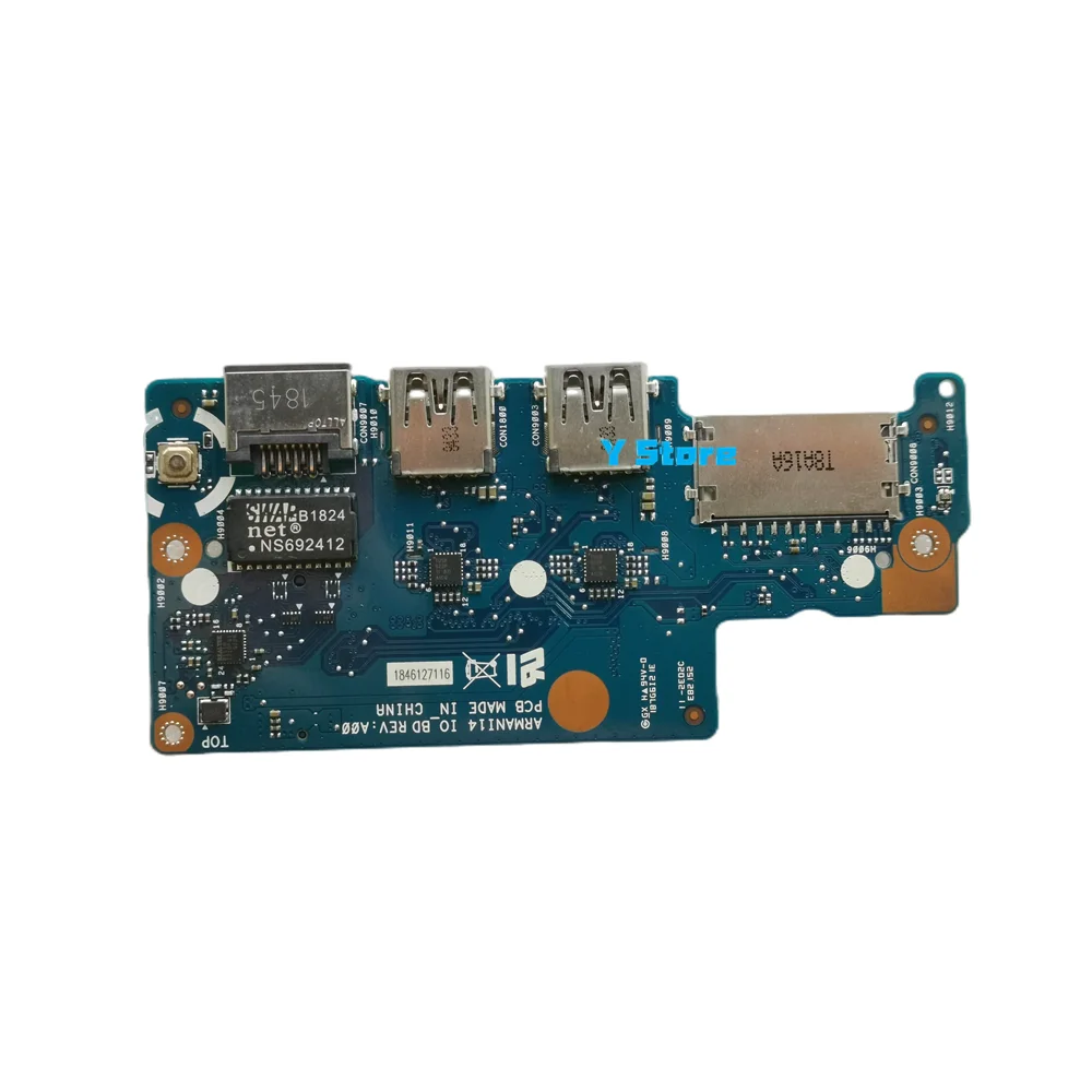 Y Store Original For DELL Vostro14 5471 USB SD Card Reader Ethernet Board 10JVT 010JVT Fast Ship