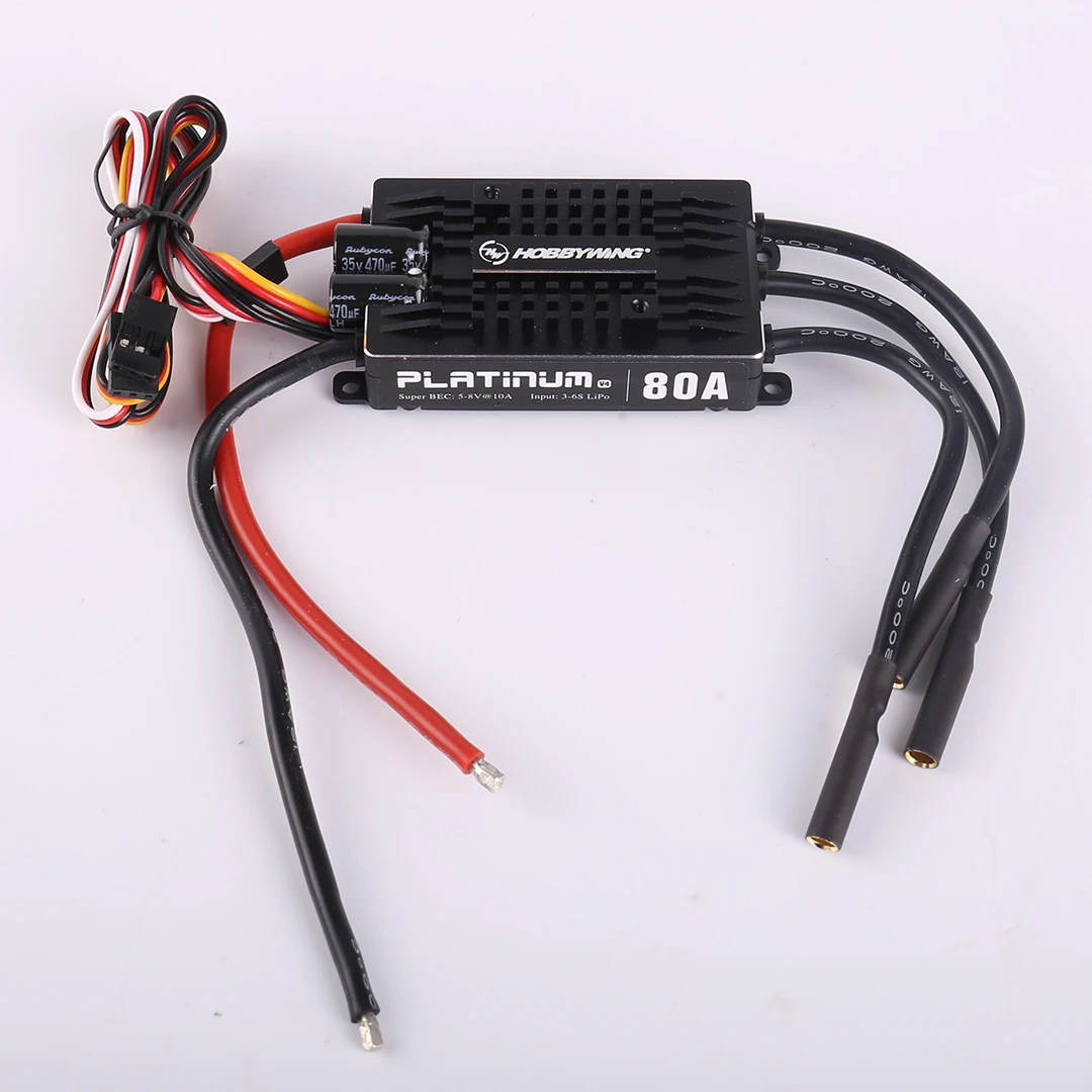 1pc original hobby wing platinum pro v4 80a 3-6s lipo bec leere form bürstenlose esc für rc drone flugzeug hubschrauber