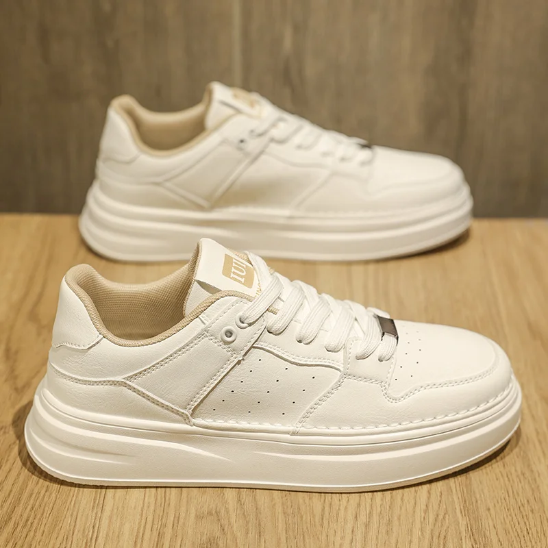 Men Daily Walking Sneakers Knitted Breathable Upper Wear Resistant Rubber Sole Comfort Lace Up All Season Outdoor Commute Shoes