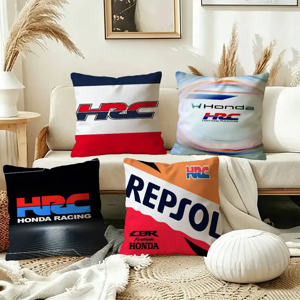 3D HRC HONDA motorcycle logo Cushion Cover Car Throw Pillow Case For Sofa Car Christmas Gift 40x40cm 45x45cm